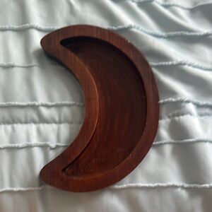 Wooden Crescent Moon Tray